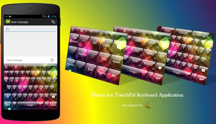 Theme x TouchPal Glass Rainbow android App screenshot 5